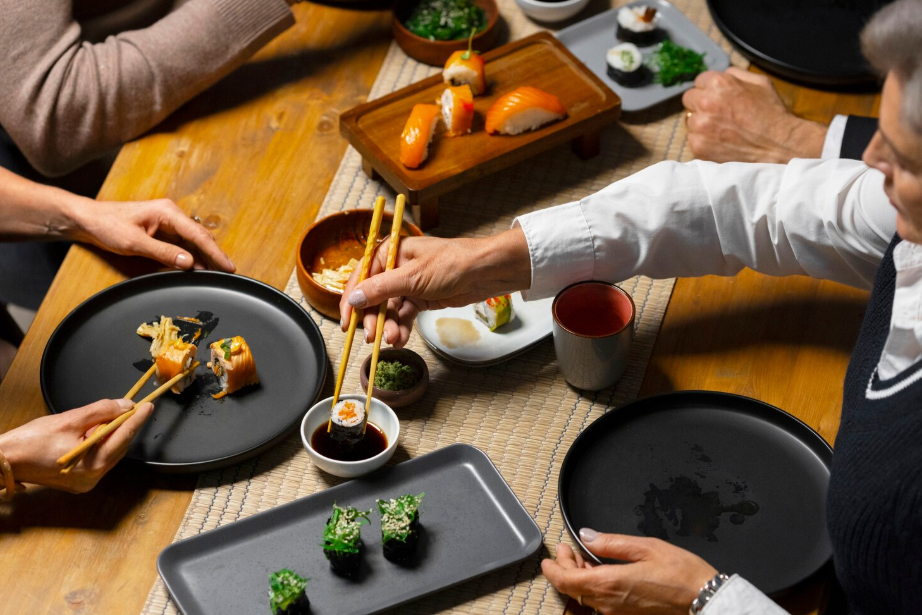 Japanese food in Japan - 3 A traditional Japanese dining experience where everyone meets at the table and dine together.