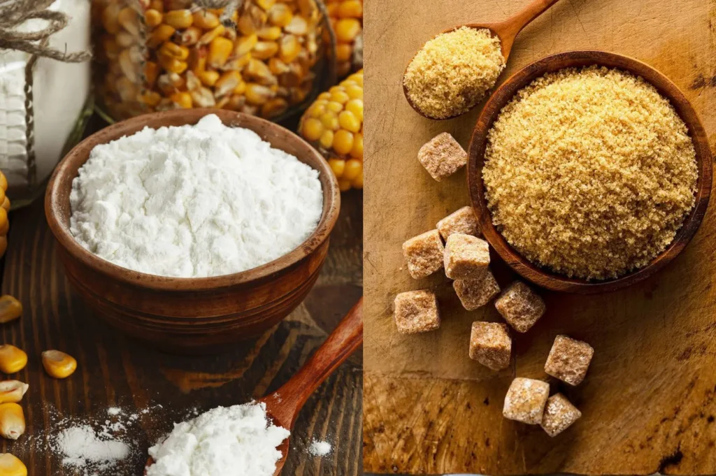 Cornstarch and brown sugar used to balance texture and flavor in homemade Kung Pao sauce.
