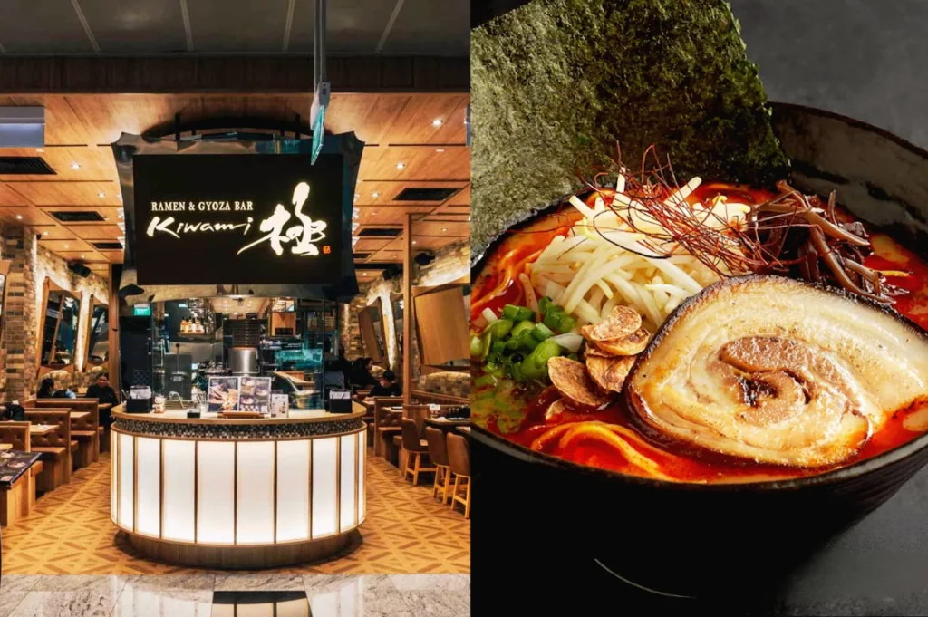 Kiwami Ramen & Gyoza Bar at Suntec City serving spicy Japanese tonkotsu ramen.