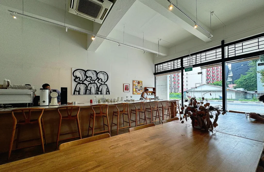 Apartment Coffee specialty coffee bar and minimalist café interior in Singapore
