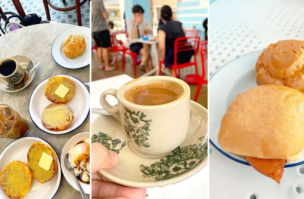 Chin Mee Chin kaya toast, kopi, soft-boiled eggs and traditional Singapore breakfast