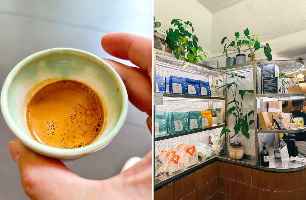 Nylon Coffee Roasters espresso, pour-over coffee and minimalist café interior