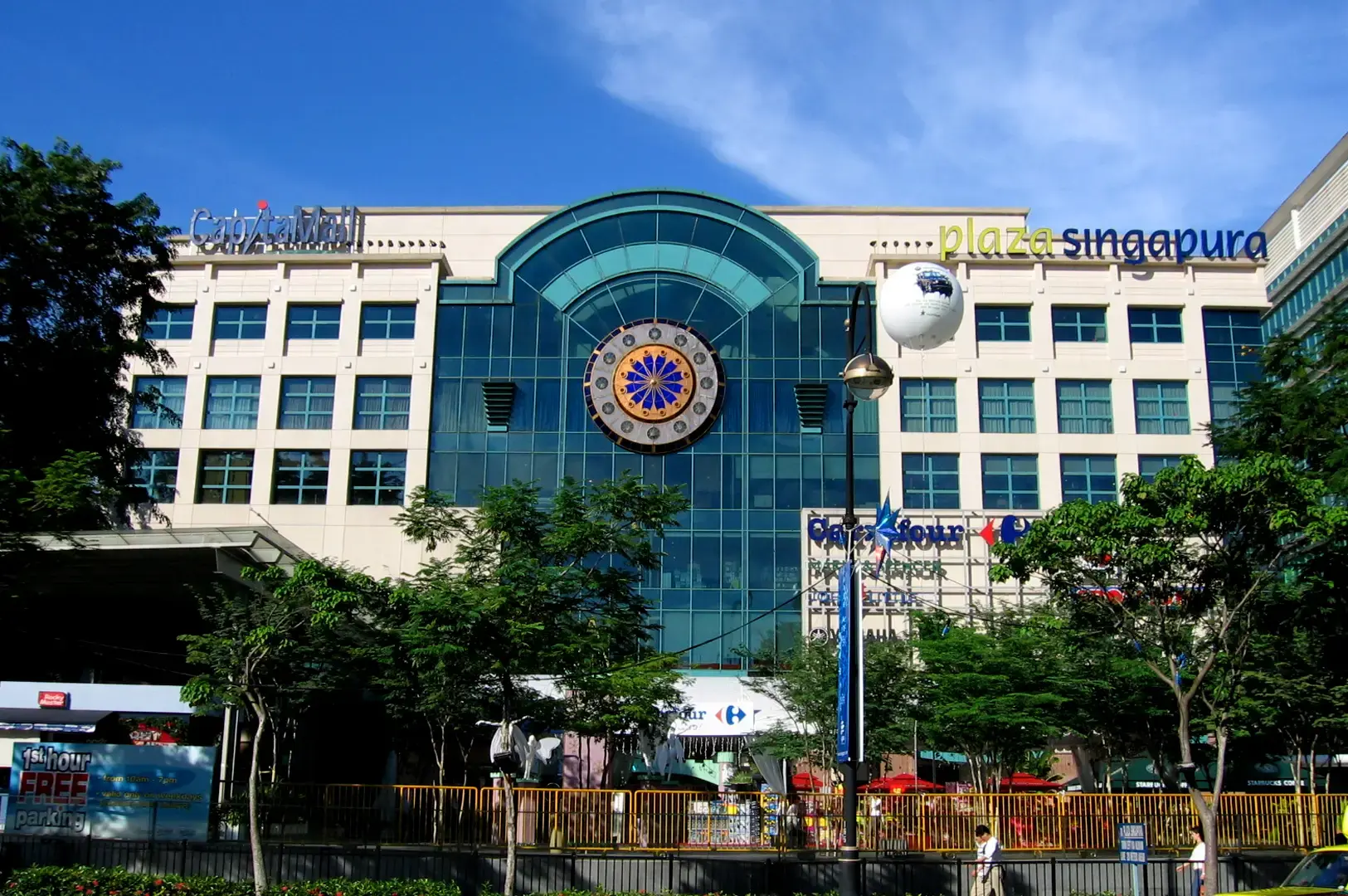 Plaza Singapura Singapore exterior and shopping mall entrance near Co Chung Vietnamese Restaurant
