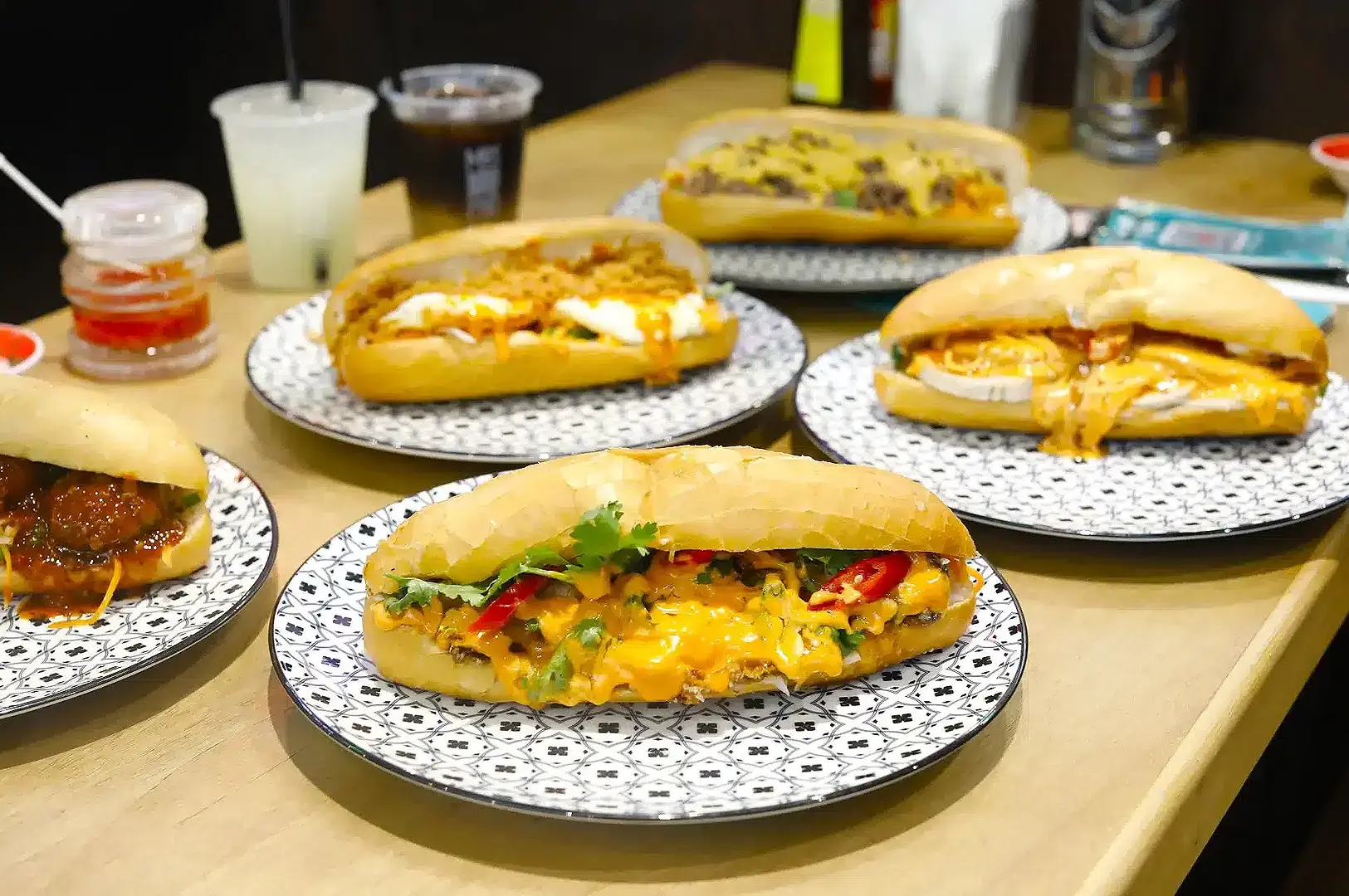 Mrs Pho Singapore Vietnamese banh mi sandwiches with herbs, vegetables and savoury fillings