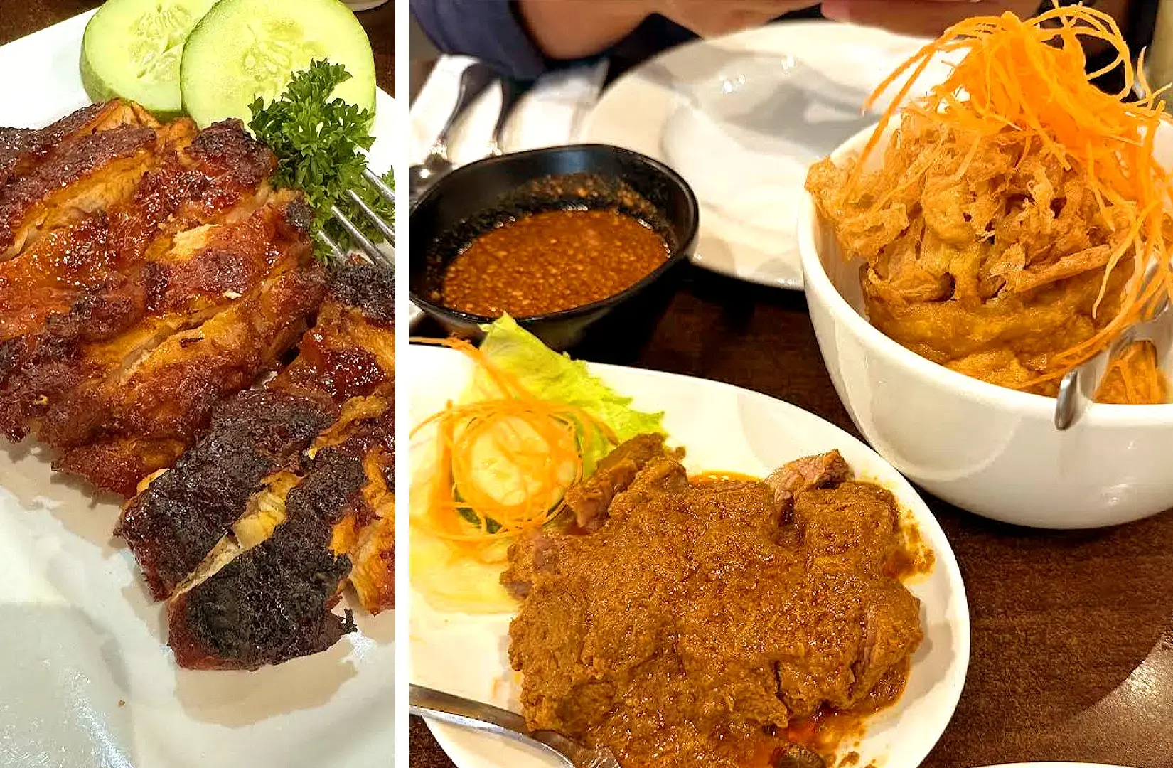 Pagi Sore Indonesian Restaurant Singapore Indonesian cuisine featuring grilled meat, chicken, crispy tofu and peanut sauce